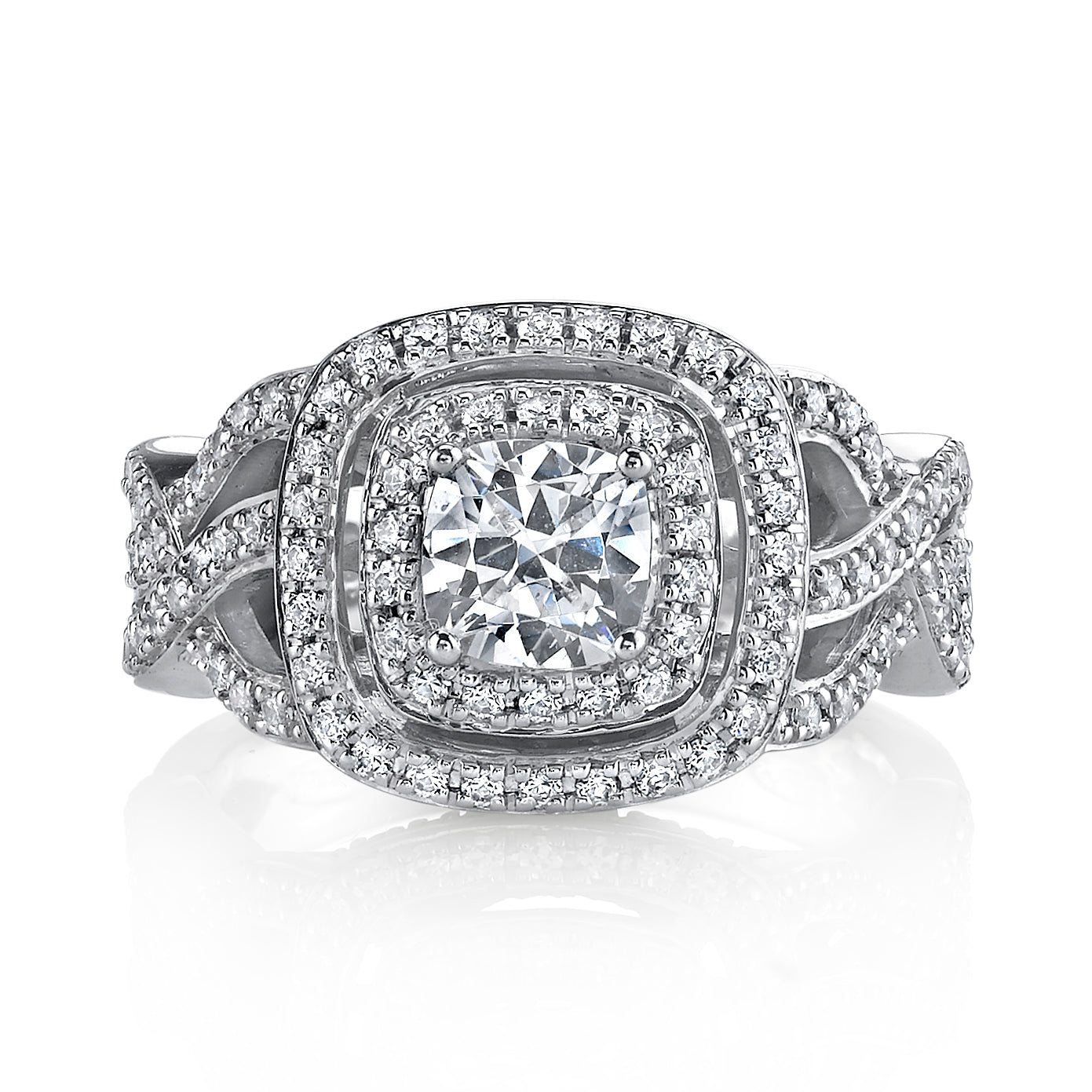 Vintage Inspired Diamond Pave Set Solea Ring Style 18RGL752DCZ