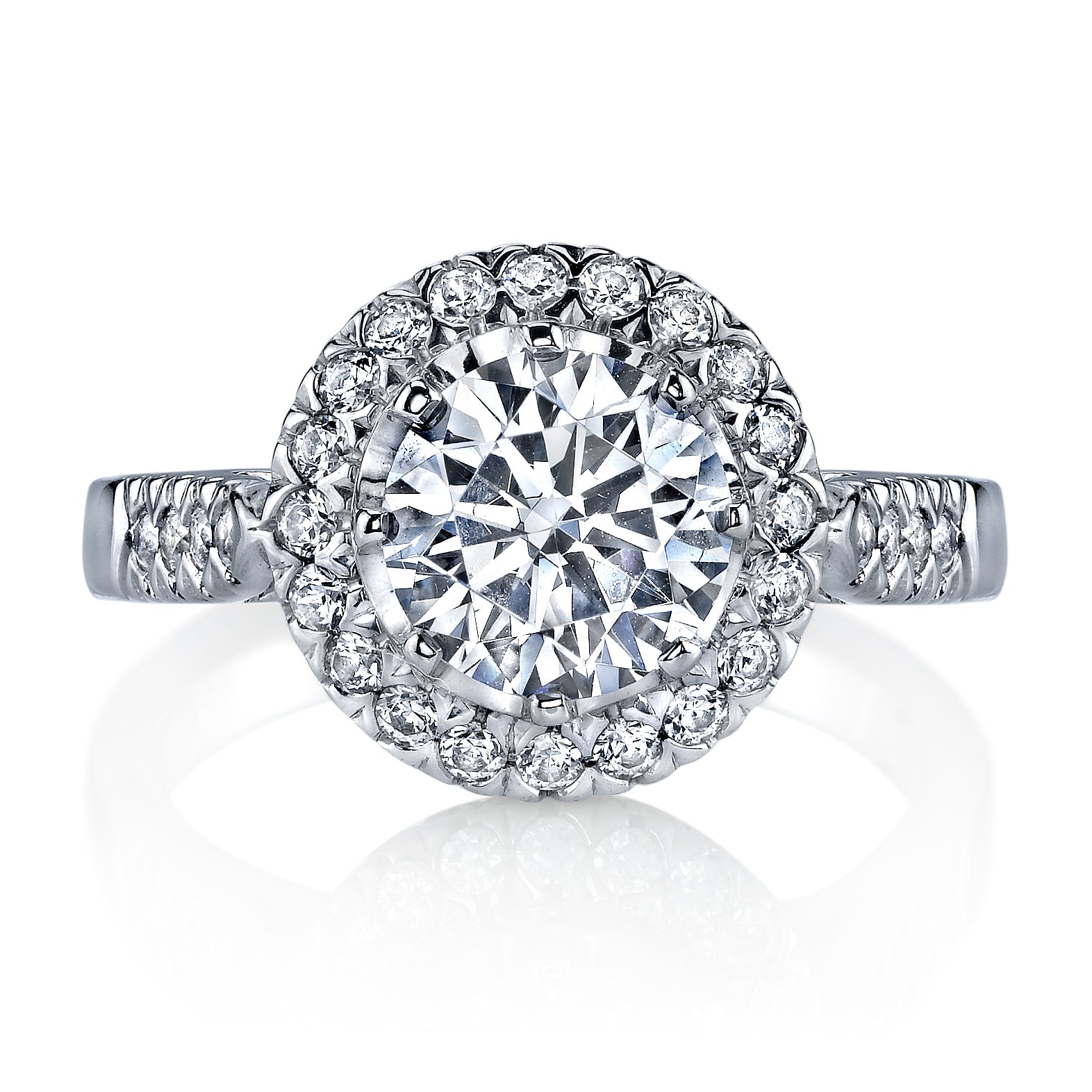 Vintage Inspired Diamond Pave Set Solea Ring Style 18RGL00330DCZ