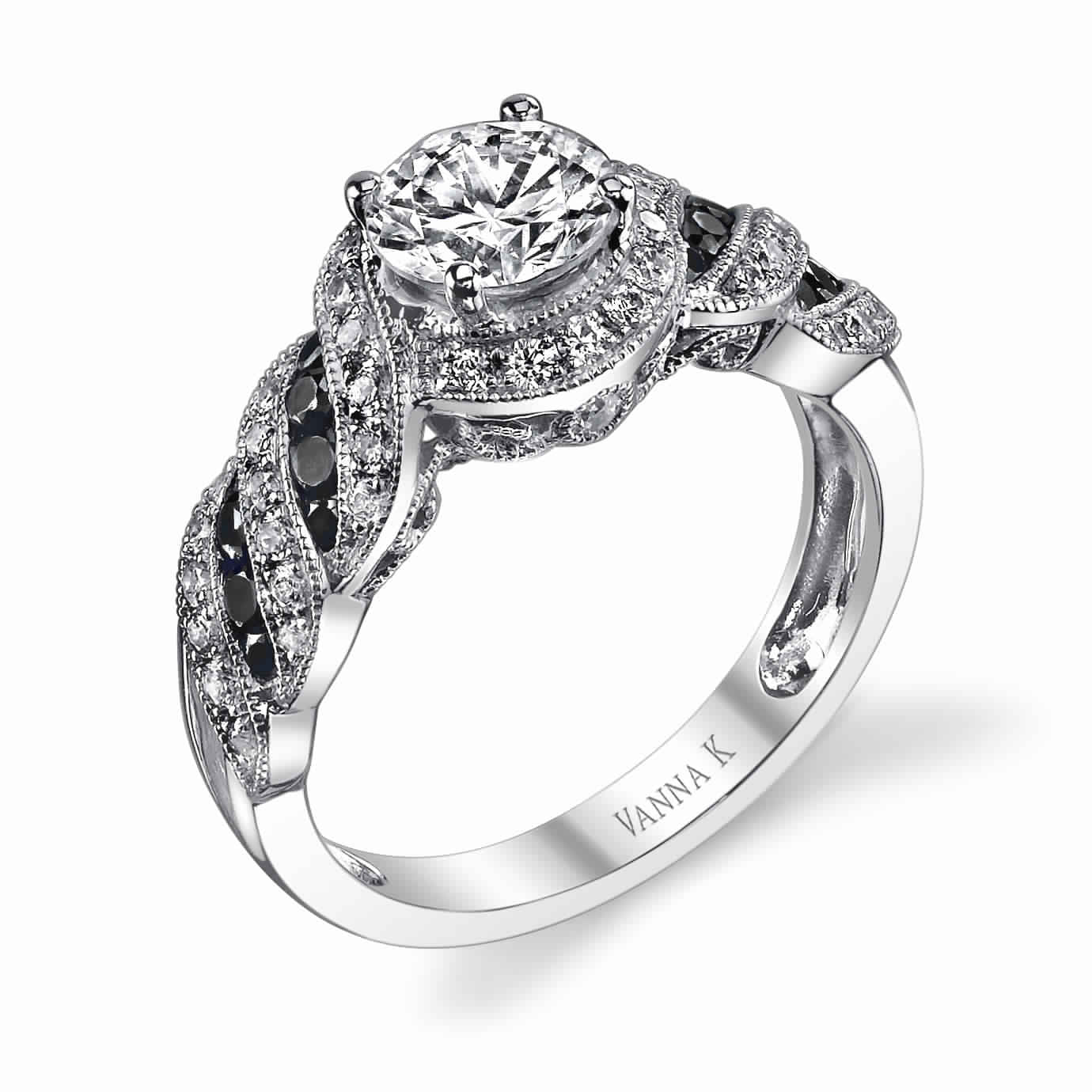 Vintage Inspired Diamond Pave Set Solea Ring Style 18R734BDCZ