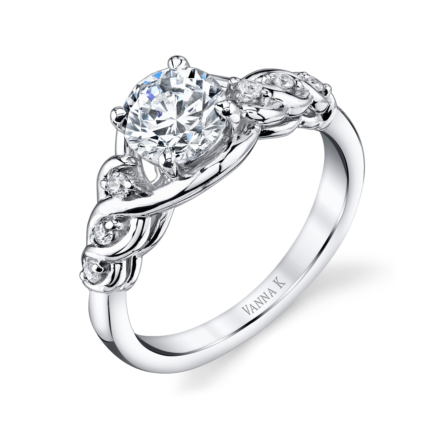 Vintage Inspired Diamond Pave Set Solea Ring Style 18R320DCZ