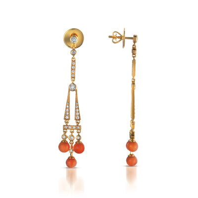 Gelato Color Gemstone and Diamond Earrings Style 18E00042D