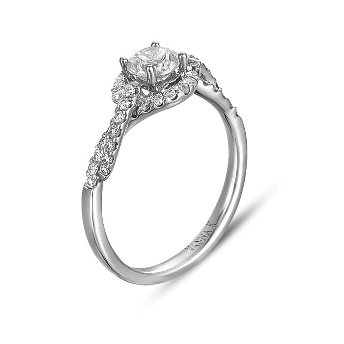 Vintage Inspired Diamond Pave Set Solea Ring Style 18RO6905DCZ