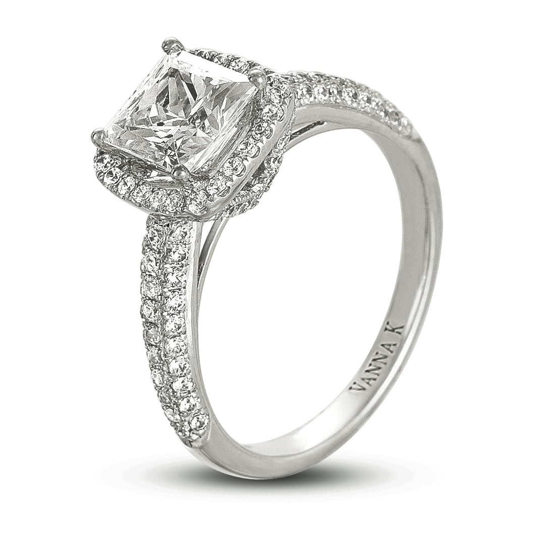 Vintage Inspired Diamond Pave Set Solea Ring Style 18RO530911DCZ