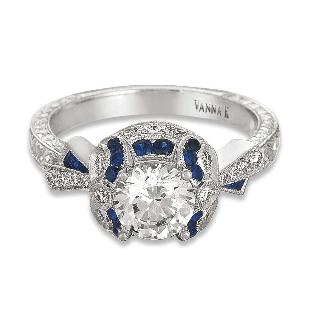 Hand Engraved Perfect Profile Diamond Ring Style 18RGL00342SDCZ