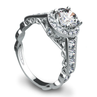 Vintage Inspired Diamond Pave Set Solea Ring Style 18RGL00436DCZ