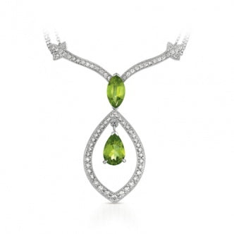 Vanna K Peridot & Diamond Necklace