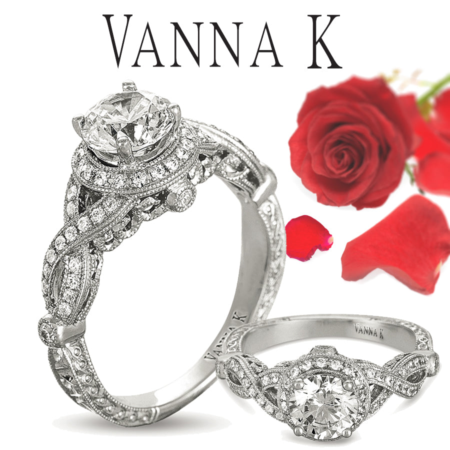 Romantic Twists & Turns Define this Diamond Ring