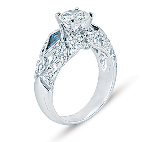 Add a little Sapphire to your Diamond Engagement Ring