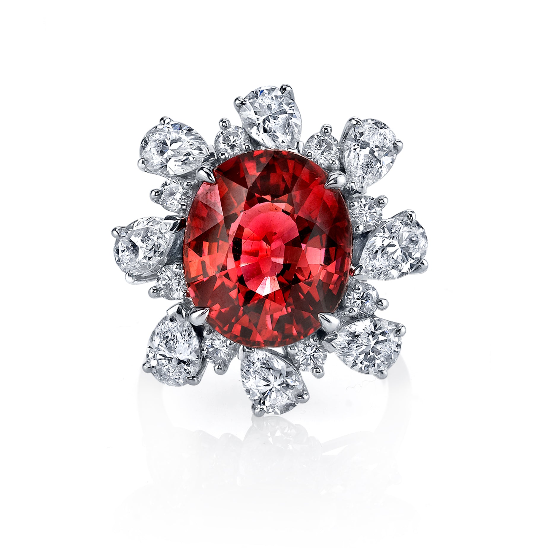 Gelato Color Gemstone and Diamond Fashion Ring Style 18RO995D