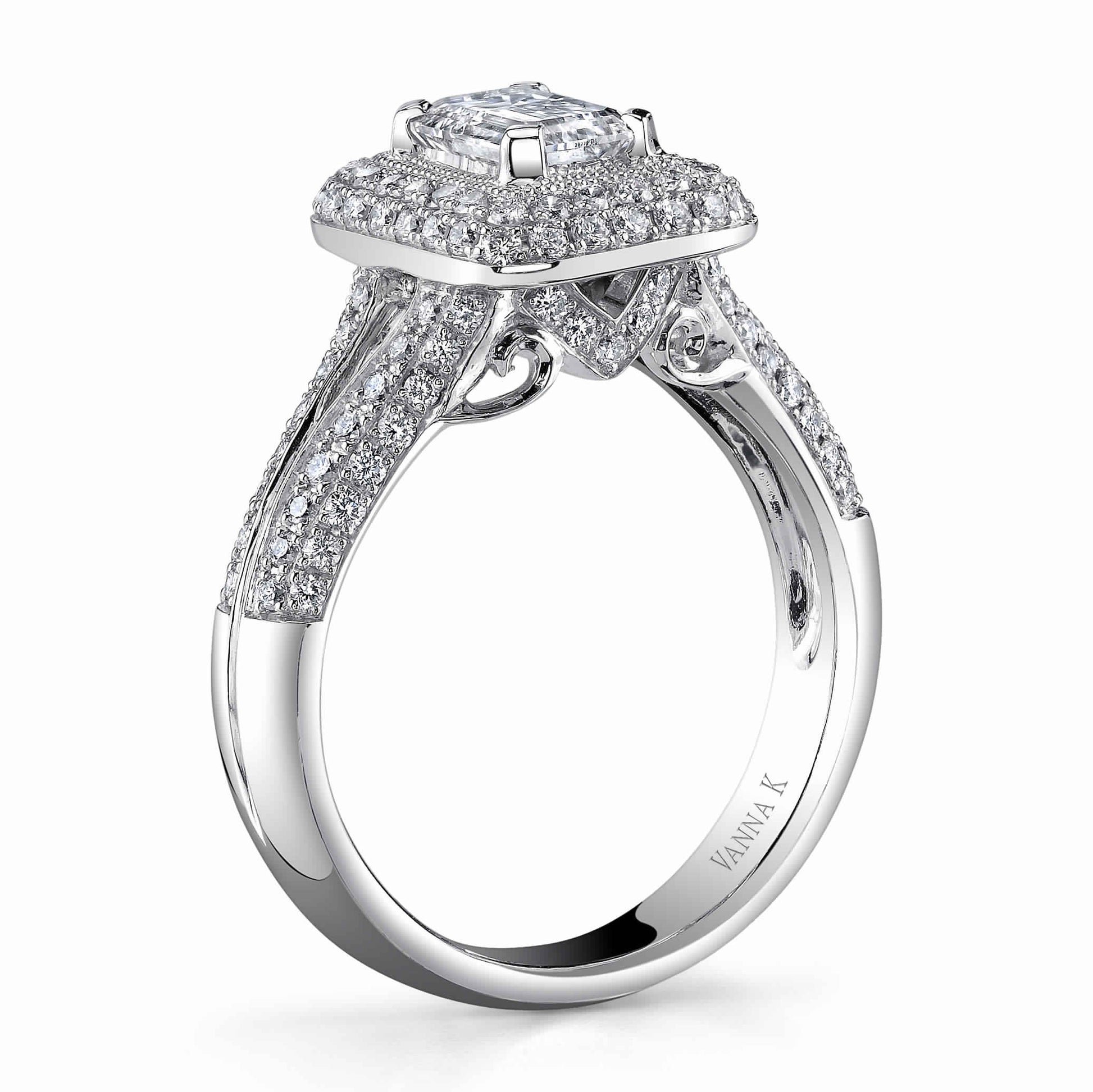 Vintage Inspired Diamond Pave Set Solea Ring Style 18RO63051DCZ