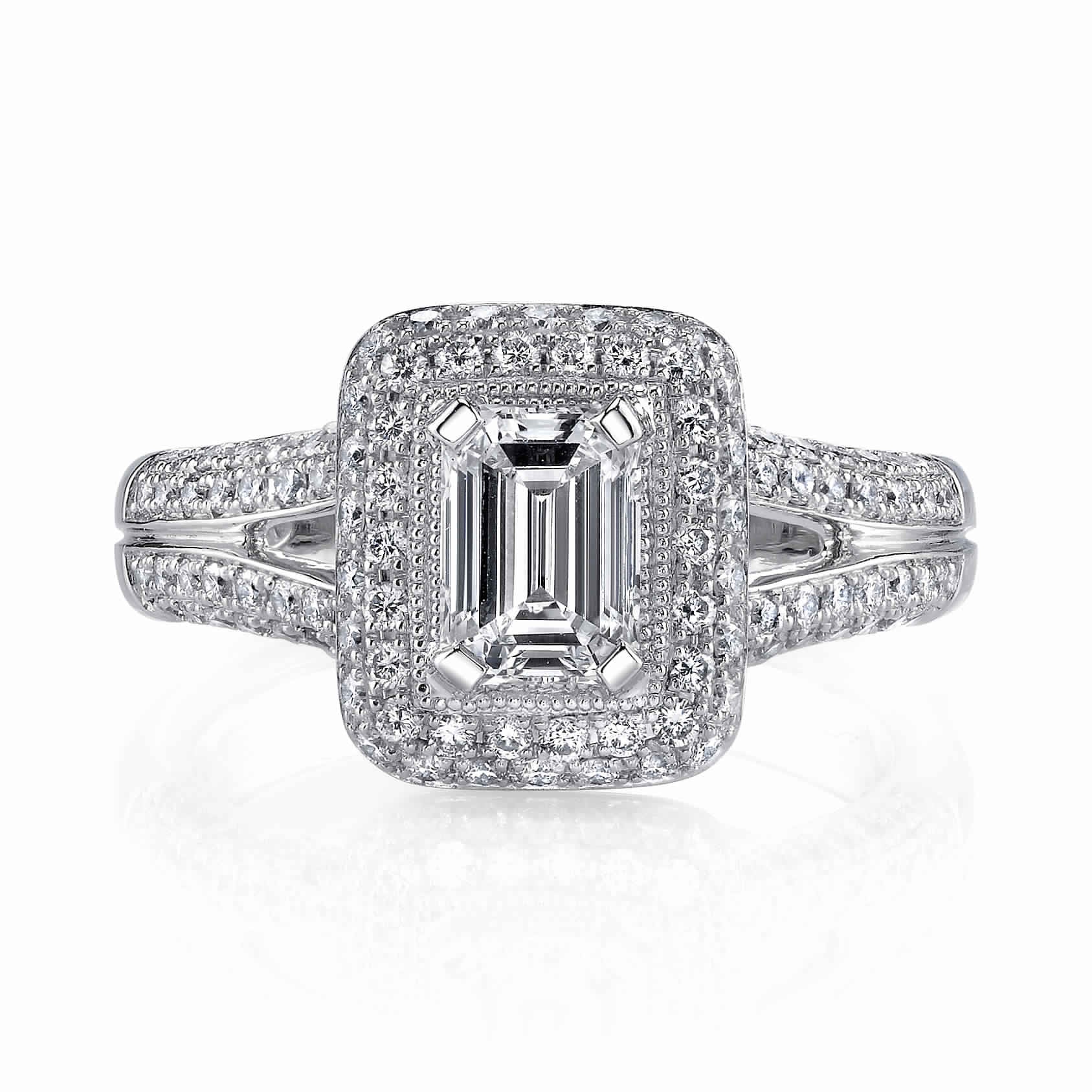 Vintage Inspired Diamond Pave Set Solea Ring Style 18RO63051DCZ