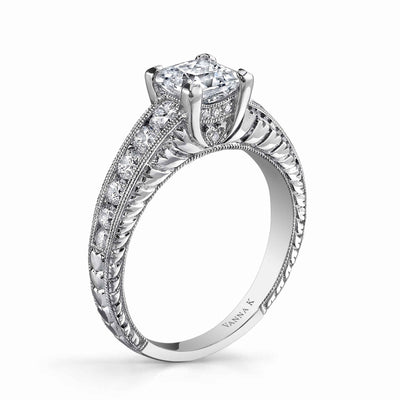 Hand Engraved Perfect Profile Diamond Ring Style 18RGL0040311DCZ