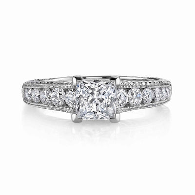Hand Engraved Perfect Profile Diamond Ring Style 18RGL0040311DCZ