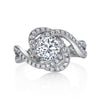 Vintage Inspired Diamond Pave Set Solea Ring Style 18RGL742DCZ