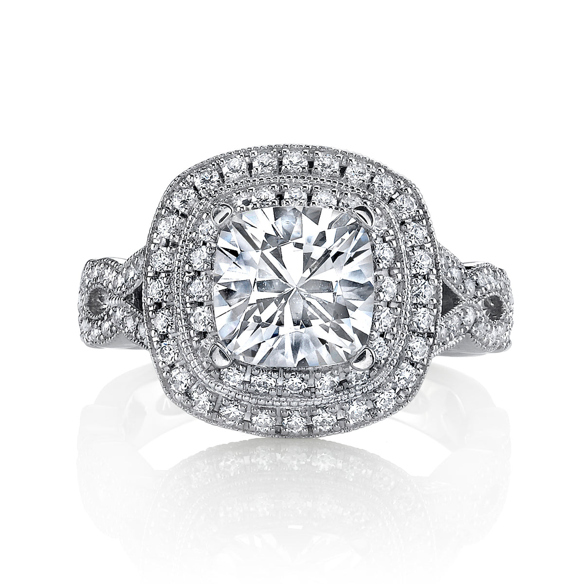 Vintage Inspired Diamond Pave Set Solea Ring Style 18RGL753DCZ