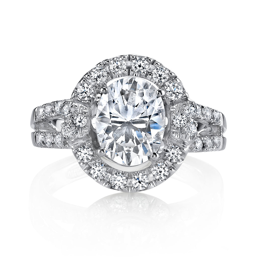 Vintage Inspired Diamond Pave Set Solea Ring Style 18RO51814DCZ