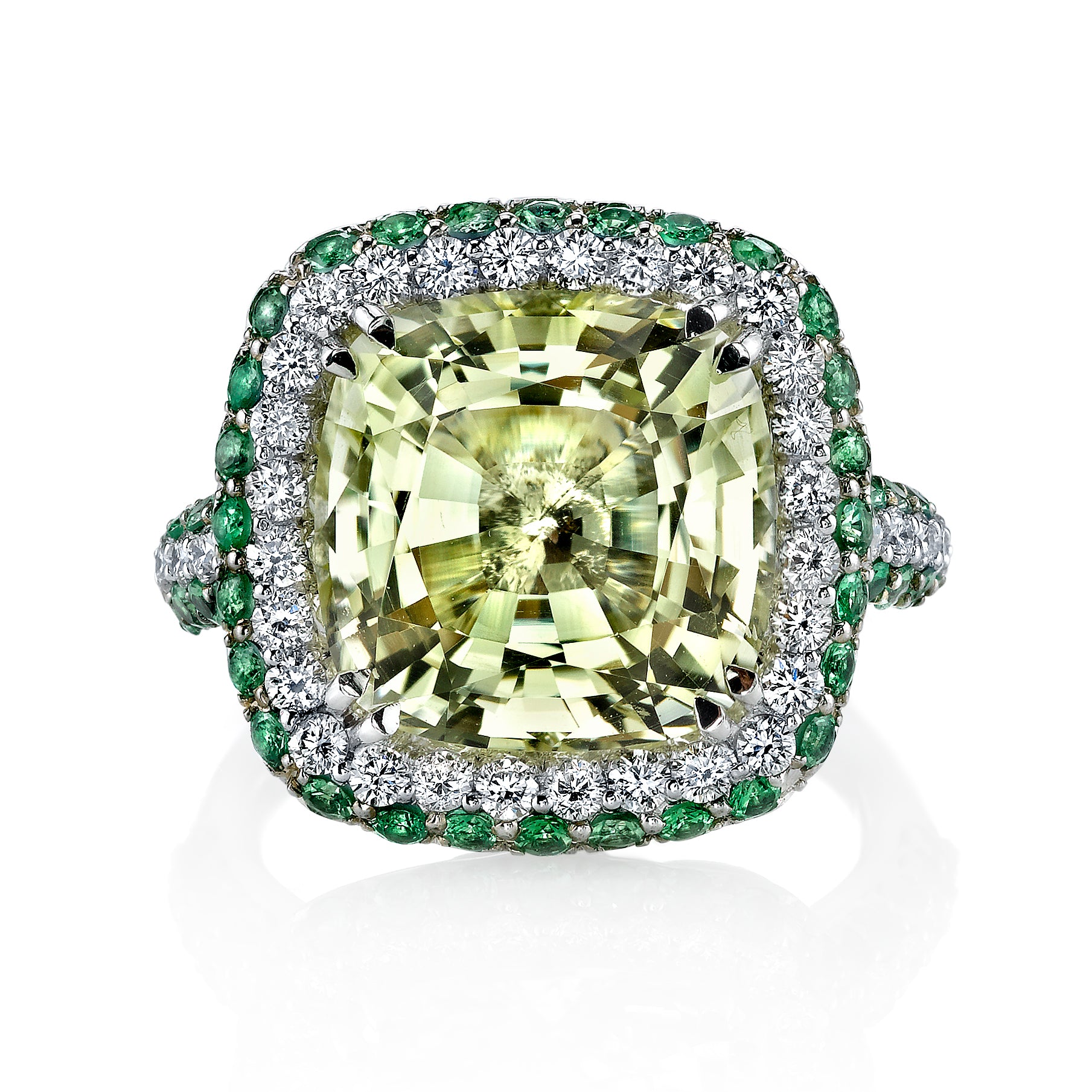 Gelato Color Gemstone and Diamond Fashion Ring Style 18RO375D