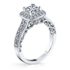 Vintage Inspired Diamond Pave Set Solea Ring Style 18RM060231DCZ