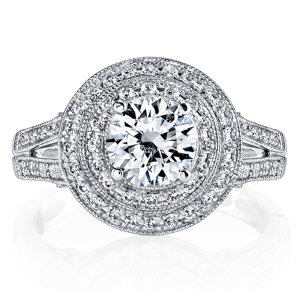 Vintage Inspired Diamond Pave Set Solea Ring Style 18RGL766DCZ