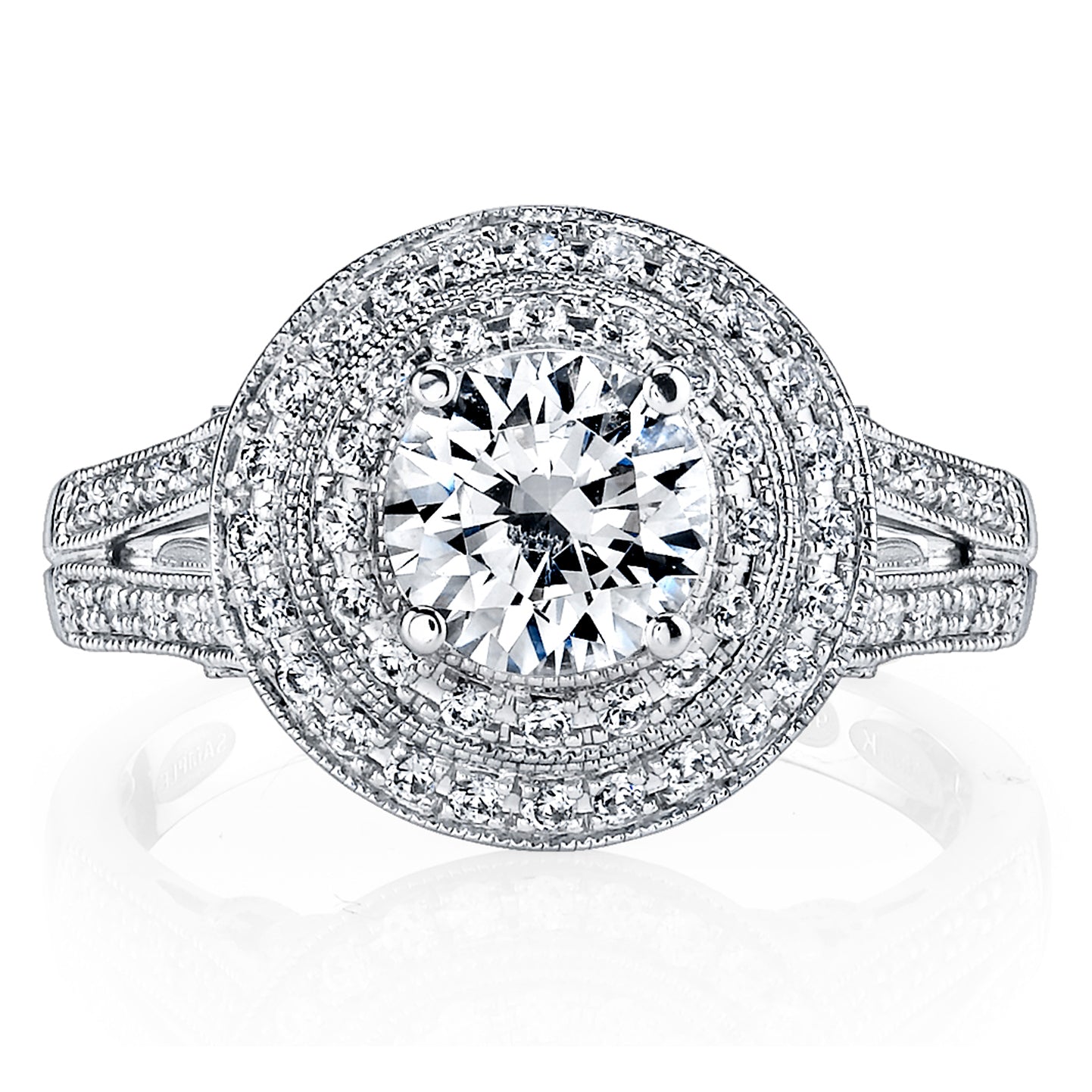 Vintage Inspired Diamond Pave Set Solea Ring Style 18RGL766DCZ