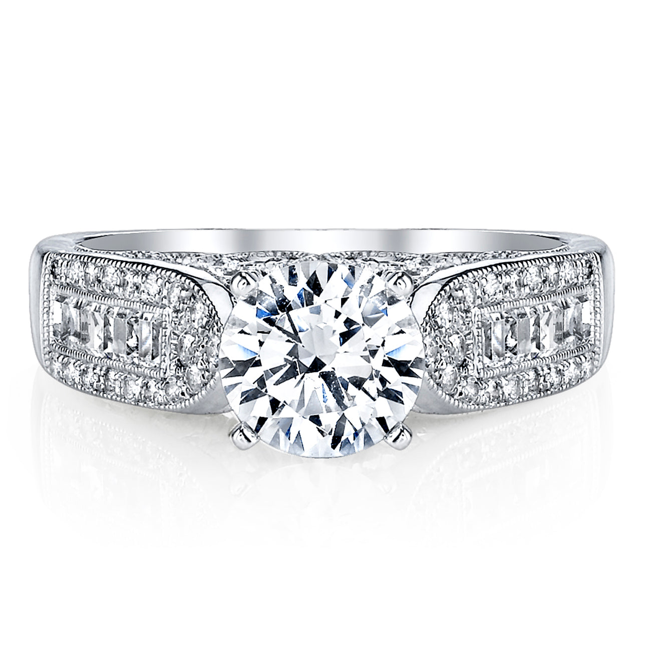 Ultra Lux Cascade Bridal Ring Style 18RGL795DCZ