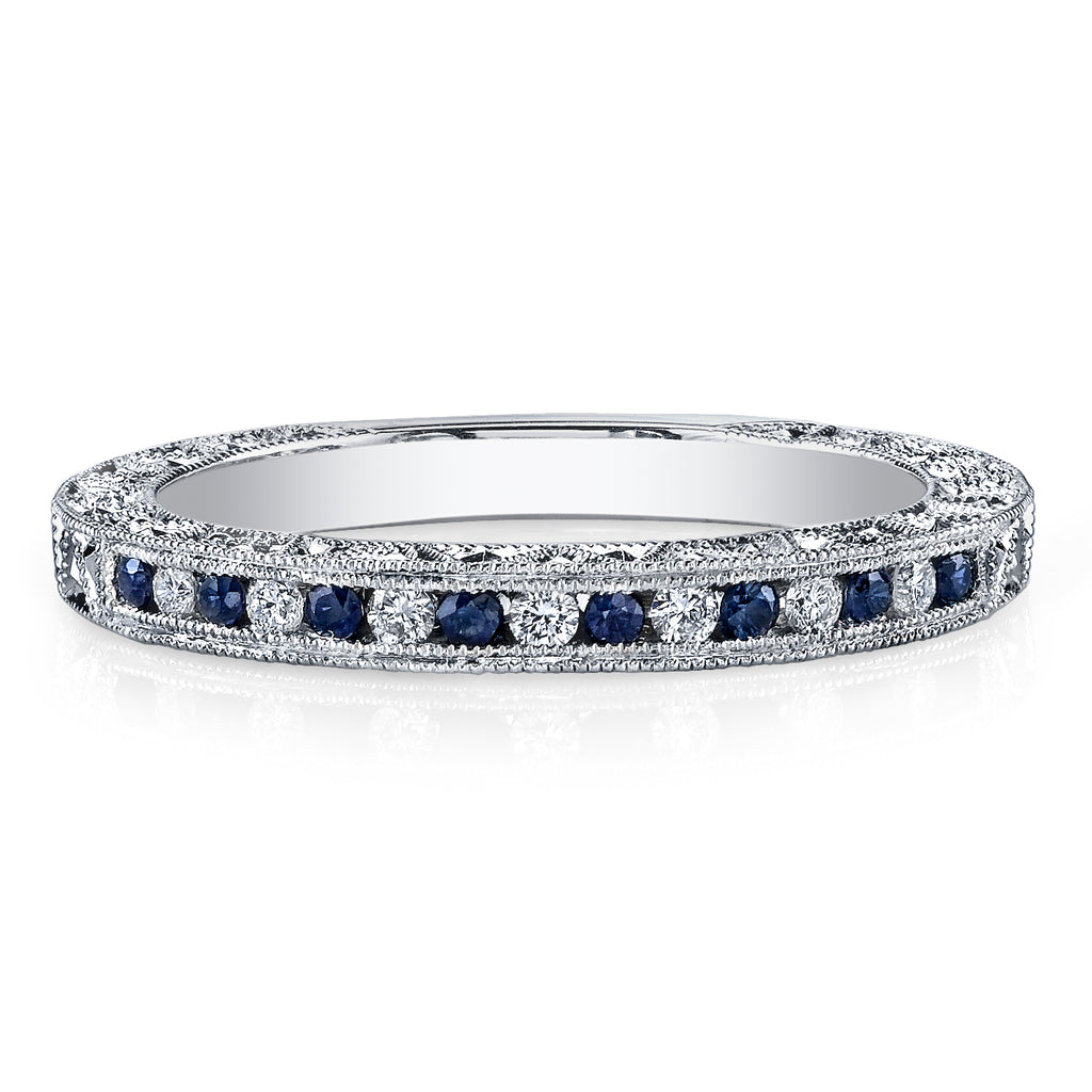 Hand Engraved Perfect Profile Diamond Band Style 18BND001126S