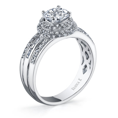 Ultra Lux Cascade Bridal Ring Style 18RGL812DCZ