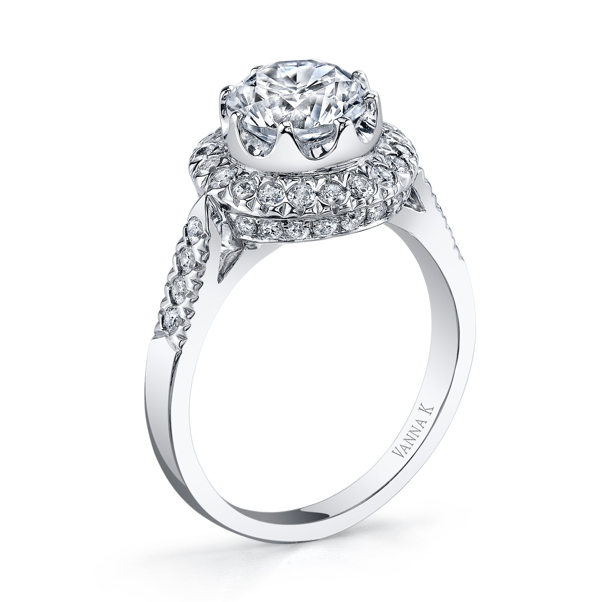 Vintage Inspired Diamond Pave Set Solea Ring Style 18RGL00330DCZ