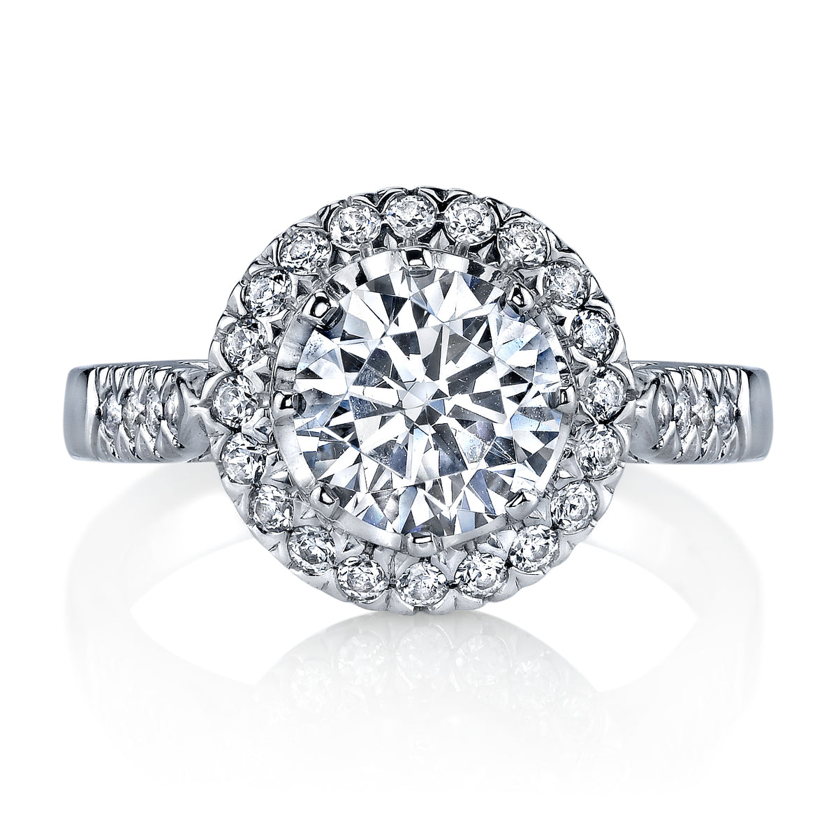Vintage Inspired Diamond Pave Set Solea Ring Style 18RGL00330DCZ