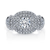 Vintage Inspired Diamond Pave Set Solea Ring Style 18RGL814DCZ