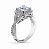Vintage Inspired Diamond Pave Set Solea Ring Style 18RGL821DCZ