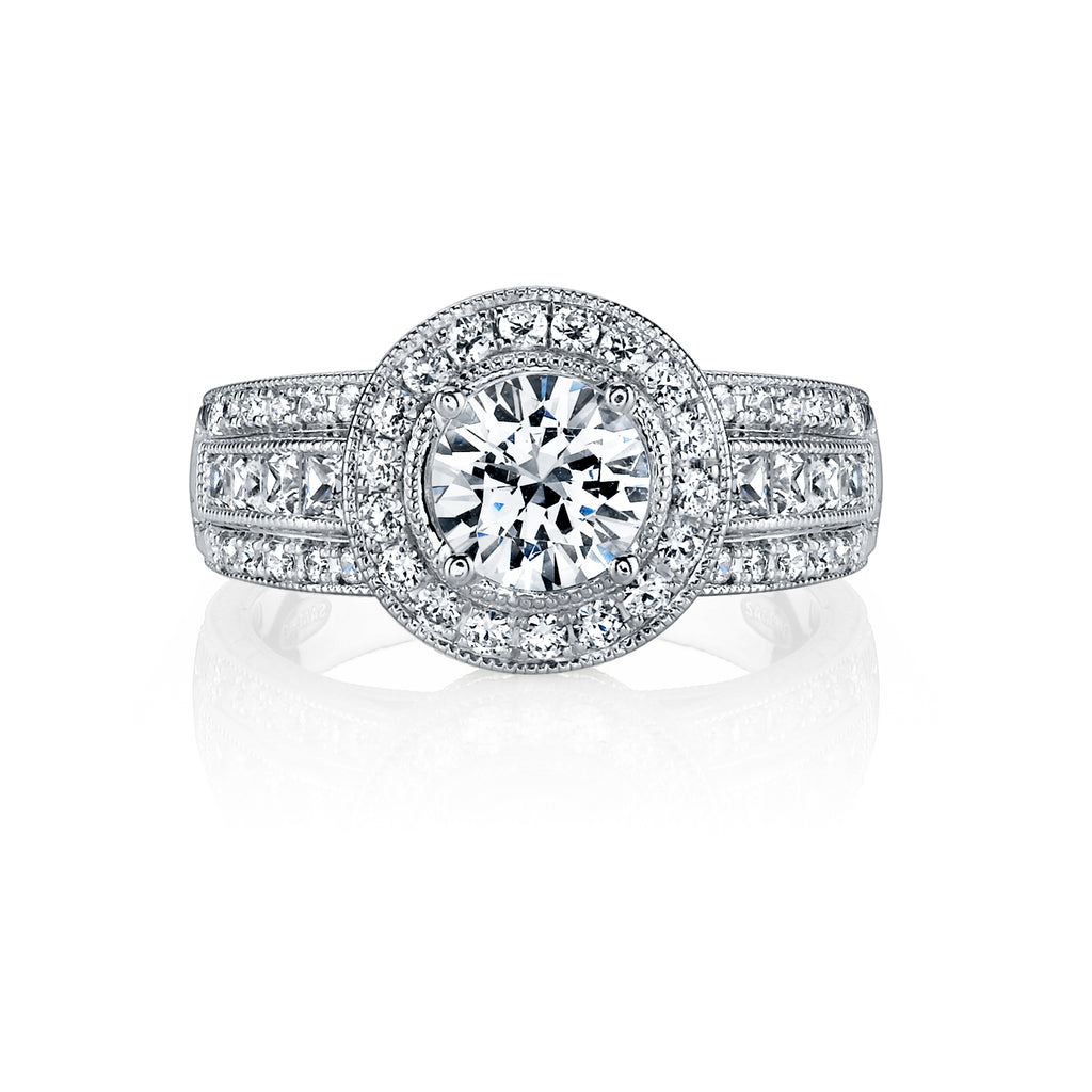 Hand Engraved Perfect Profile Diamond Ring Style 18R845DCZ