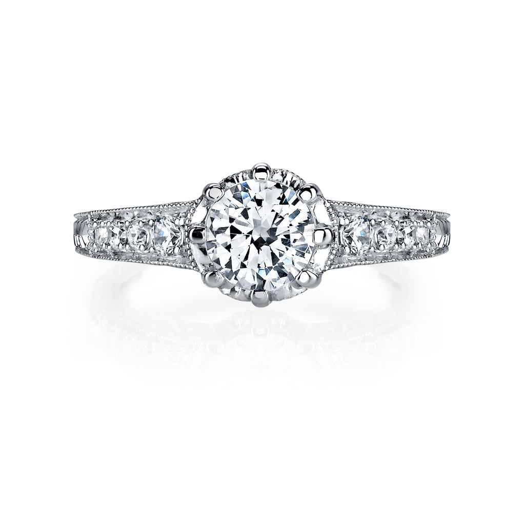 Hand Engraved Perfect Profile Diamond Ring Style 18RGL0326DCZ
