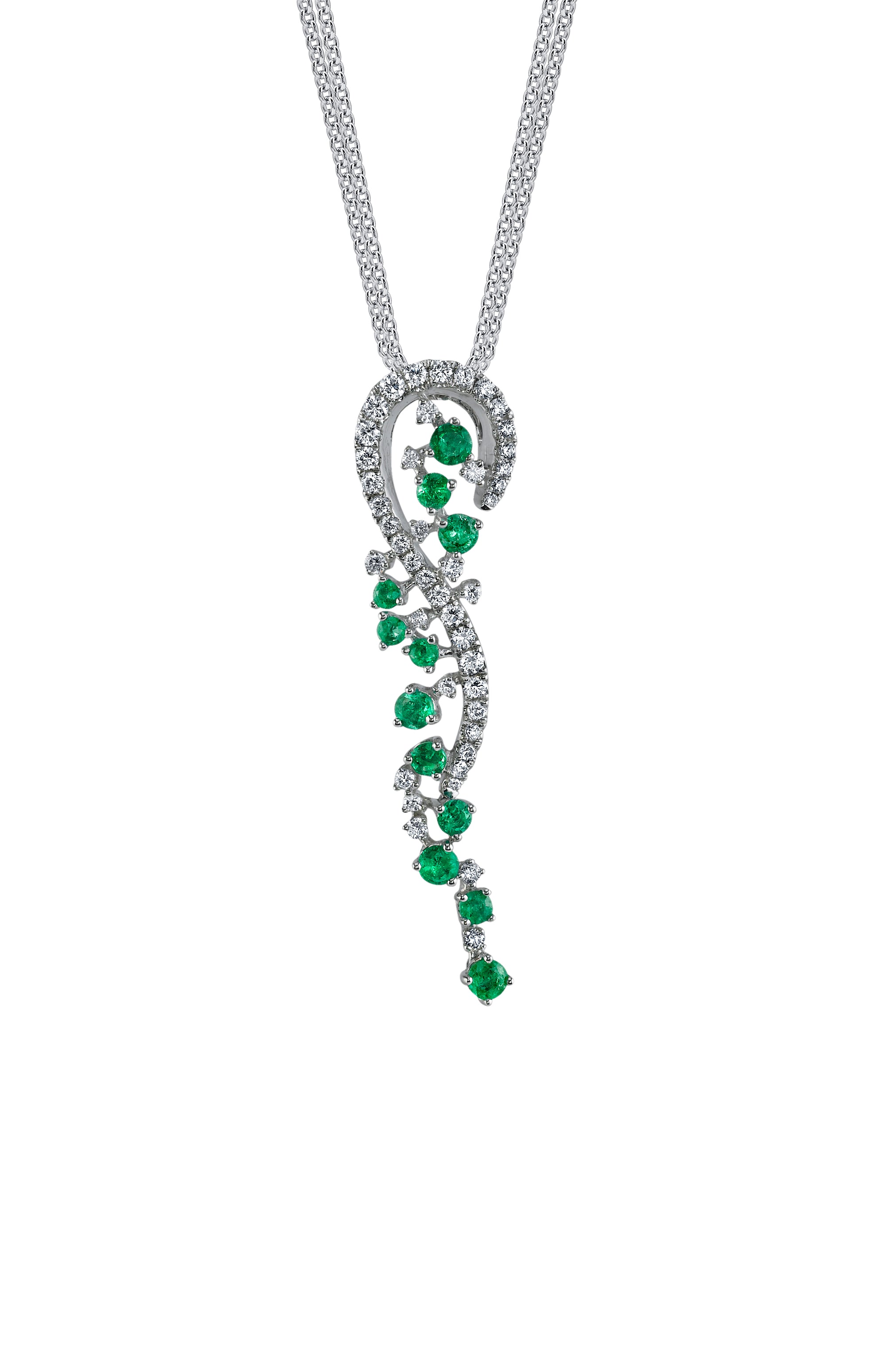 Gelato Color Gemstone and Diamond Necklace Style 18PN25EM