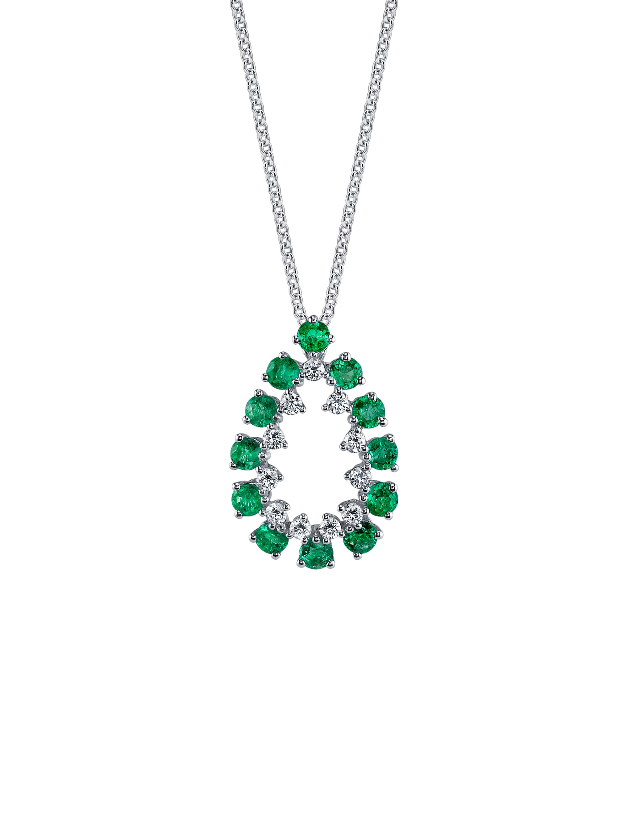 Gelato Color Gemstone and Diamond Necklace Style 18PN66ED