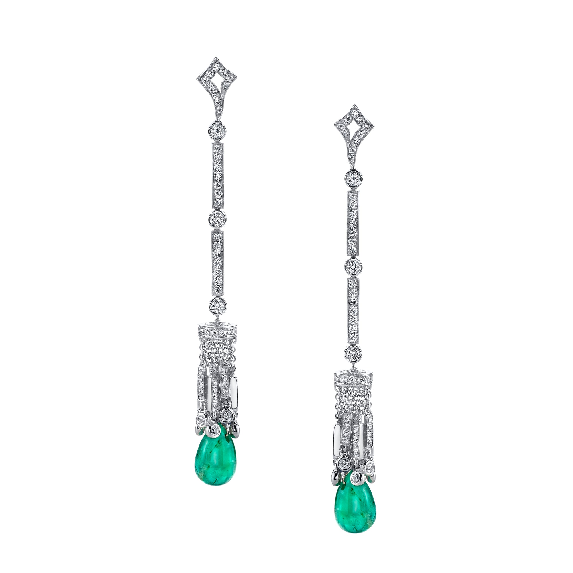 Gelato Color Gemstone and Diamond Earrings Style 18ER547D