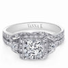 Vintage Inspired Diamond Pave Set Solea Ring Style 18R615DCZ