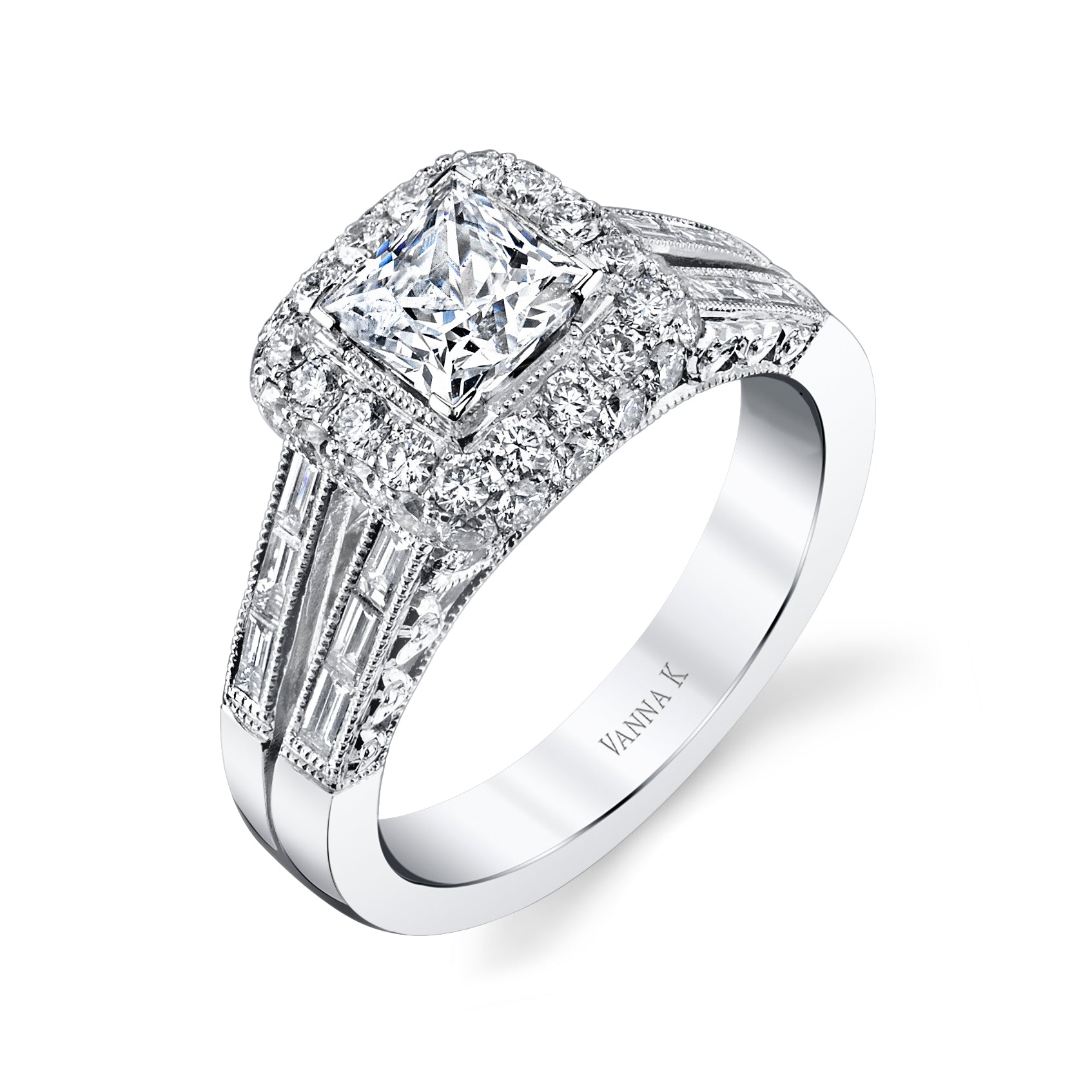 Ultra Lux Cascade Bridal Ring Style 18RGL00624DCZ