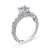 Hand Engraved Perfect Profile Diamond Ring Style 18RGL00607DCZ