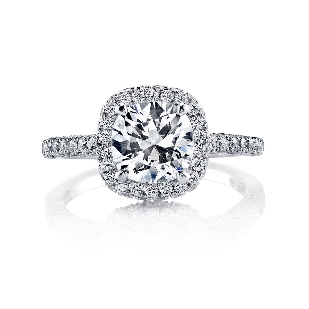 Vintage Inspired Diamond Pave Set Solea Ring Style 18R984DCZ