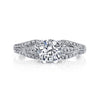 Vintage Inspired Diamond Pave Set Solea Ring Style 18R923DCZ