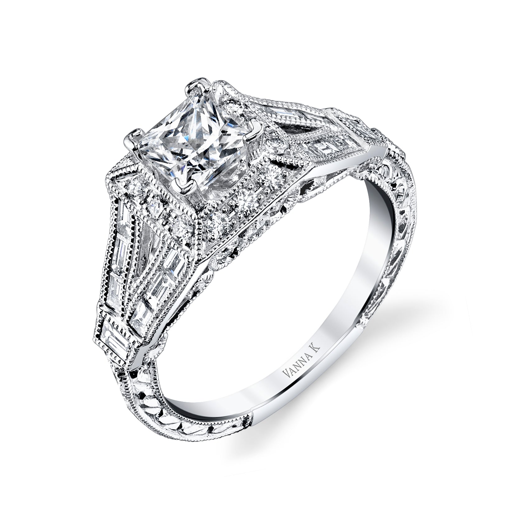 Ultra Lux Cascade Bridal Ring Style 18RGL00644DCZ