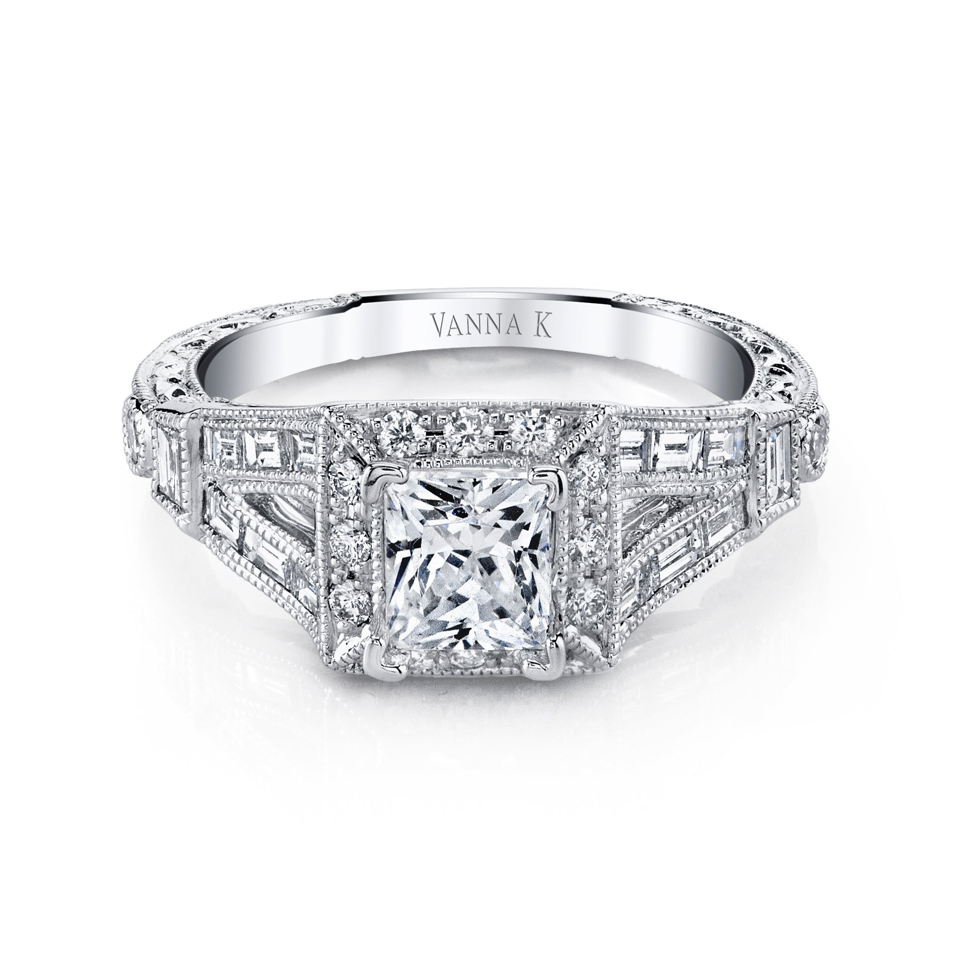 Ultra Lux Cascade Bridal Ring Style 18RGL00644DCZ