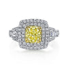 Soleamore Unique Rare Yellow Diamond Ring Style 18R1017DY