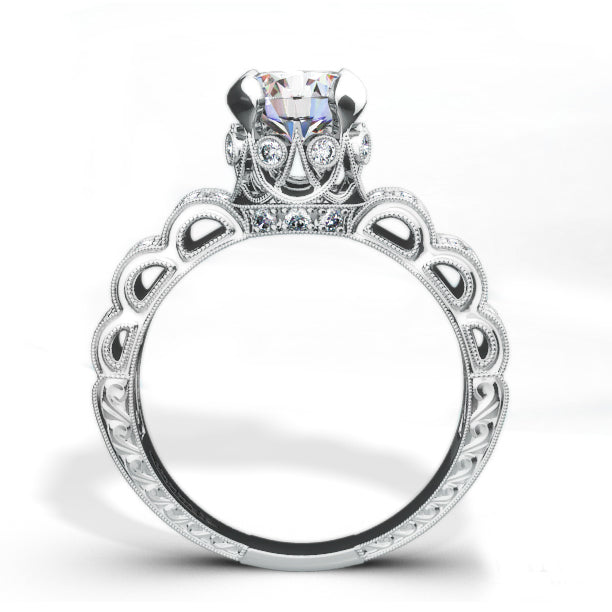 18K Diamond Engagement Ring by Jewelry Designer  Vanna Kitsinian 18RGL002741DCZ