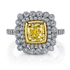 Soleamore Unique Rare Yellow Diamond Ring Style 18RGL39DY