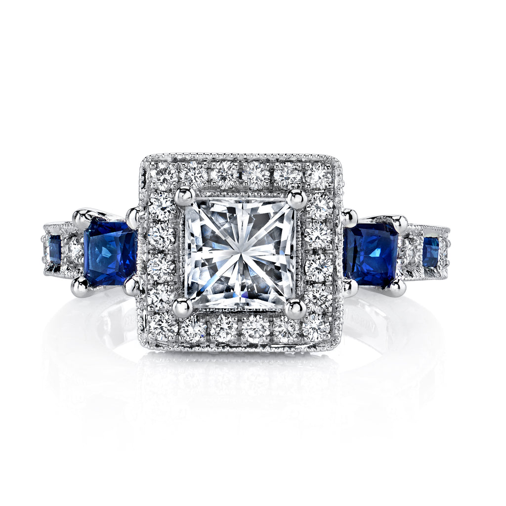 Hand Engraved Perfect Profile Diamond Ring Style 18RGL0063SDCZ