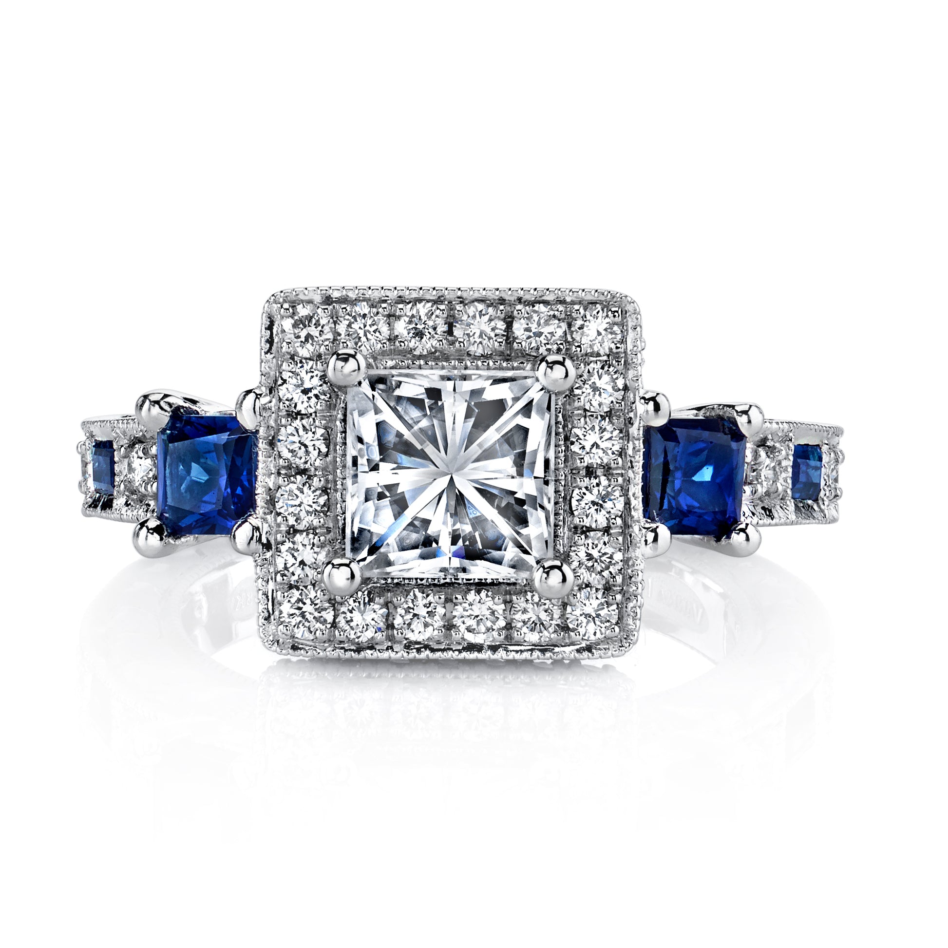 Hand Engraved Perfect Profile Diamond Ring Style 18RGL0063SDCZ