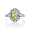 Soleamore Unique Rare Yellow Diamond Ring Style 18RGL38DY