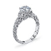 Vintage Inspired Diamond Pave Set Solea Ring Style 18RGL00606DCZ